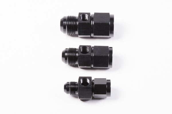 Radium AN Male to Female Fitting w/Inline 1/8" NPT Female Port  - Radium Engineering | Coore Australia