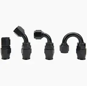 Radium 6AN PTFE Hose End Black  - Radium Engineering | Coore Australia