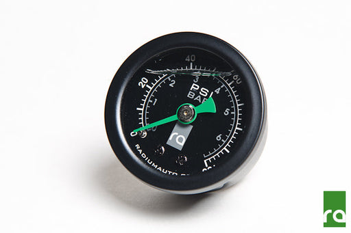 Radium Fuel Pressure Gauge 0-100psi w/8AN ORB Adaptor  - Radium Engineering | Coore Australia