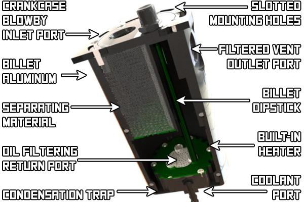 Radium Air Oil Separator w/RHD Bracket - Subaru WRX/STI 01-07