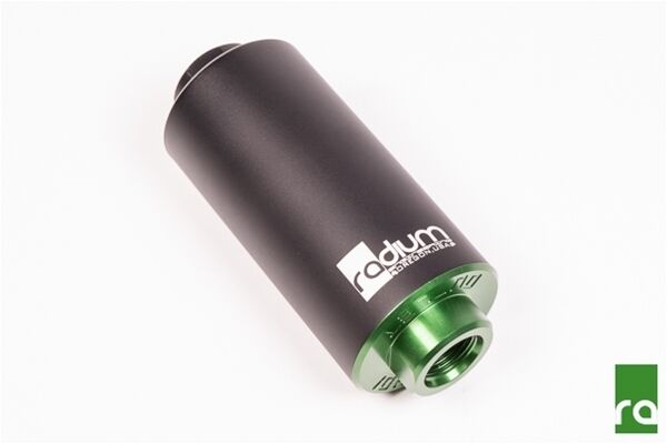 Radium High Flow Fuel Filter - Stainless, 10 Micron