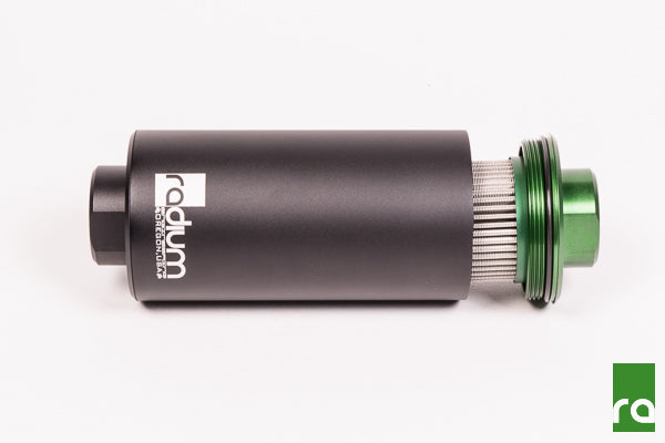 Radium High Flow Fuel Filter - Stainless, 100 Micron
