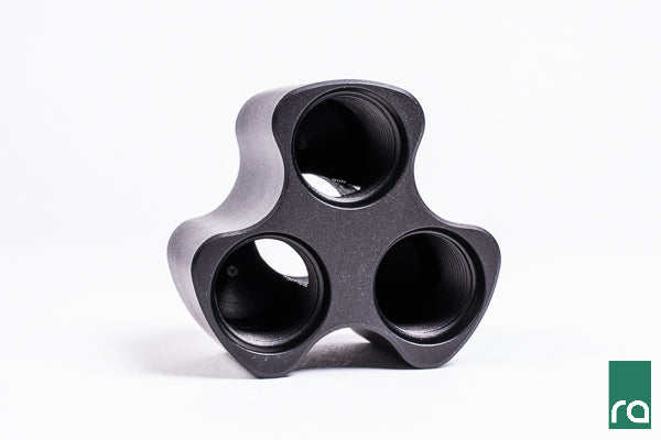 Radium Distribution Block 3 x 8AN ORB to 1 x 10AN ORB w/Fittings  - Radium Engineering | Coore Australia
