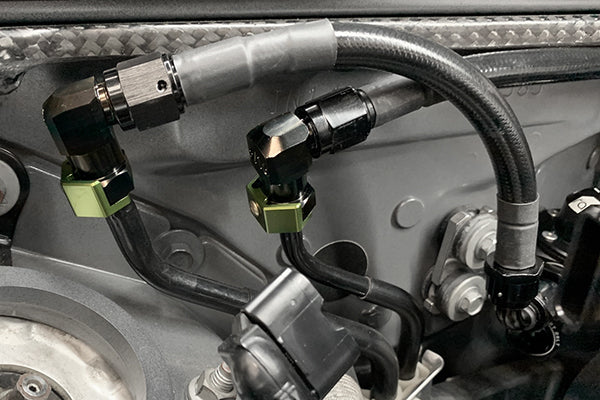 Radium 5/16" SAE Female EFI Quick Connect to 6AN Male Straight Low Profile Fitting