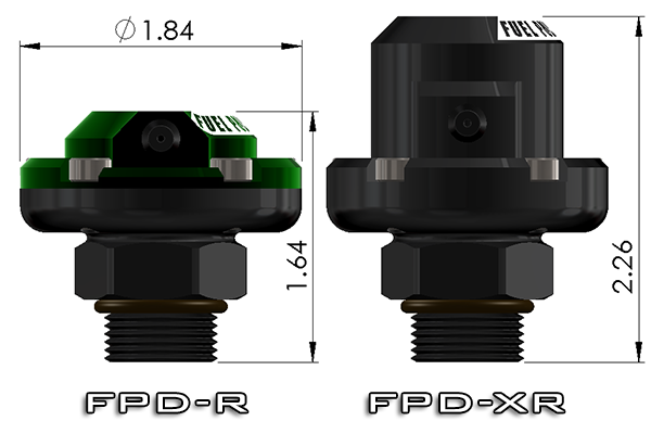 Radium V2 FPD-XR Extended Range Fuel Pulse Dampener - 8AN ORB