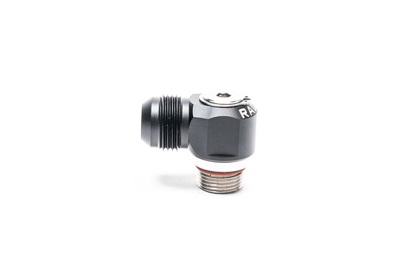 Radium V2 10AN ORB to 12AN Male Flare Low Profile Swivel Banjo Fitting