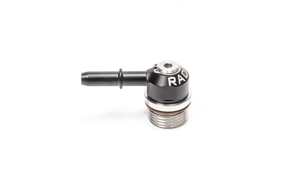 Radium V2 10AN ORB to 5/16" SAE Male EFI Quick Connect Low Profile Swivel Banjo Fitting