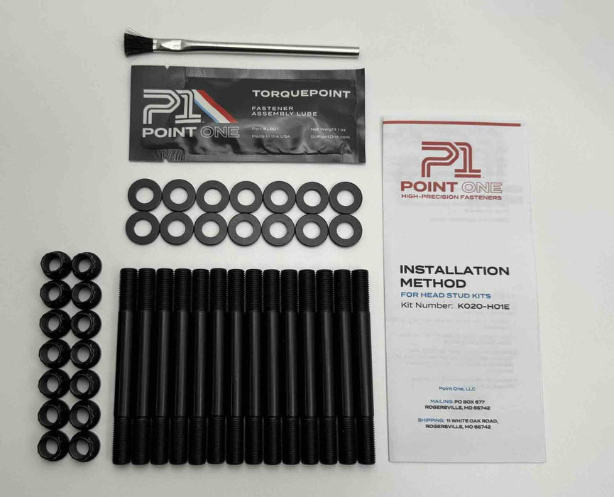 P1 | Toyota 2JZ Main Stud Kit, OEM Blocks, Dart W/11MM Threads 12PT Nuts, E190 Series, Black Oxide Finish