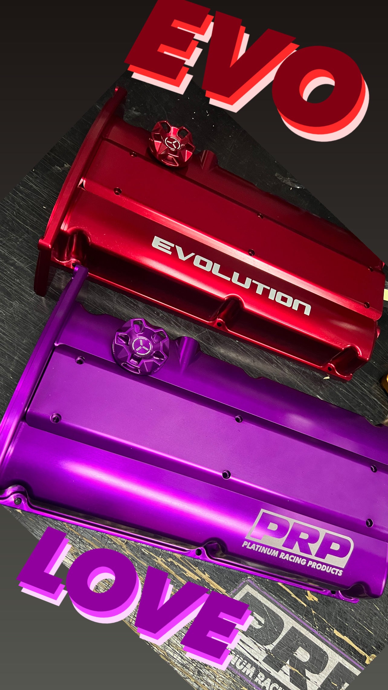 PRP Billet Cam Cover Kit - Mitsubishi Evo 4-9 4G63 — Platinum