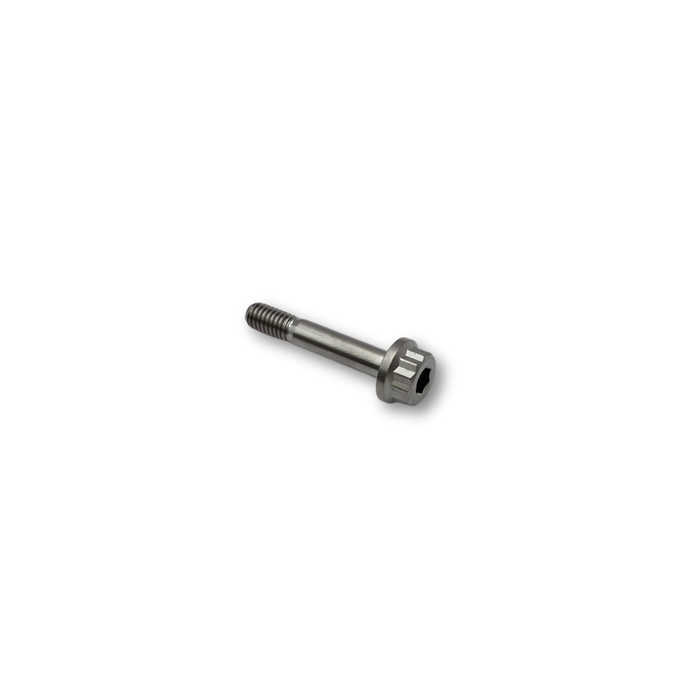 M6x33.5 P1.0 Flange Titanium Bolt 12 Point - 10 A/F - 22.5mm Shank