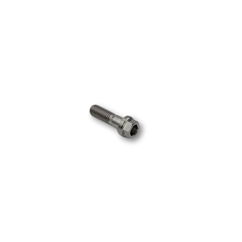 M7×22.4 P1.0 Flange Titanium Bolt 6 Point - 9.0mm BF - 6.0mm Internal Hex