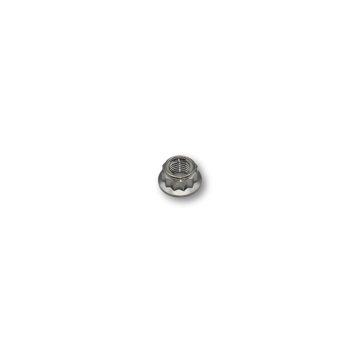 M10 P1.25 Flanged Lock Titanium Nut 12 point - 14 A/F - 9.5mm high