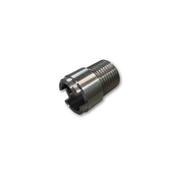 Metal mechanical component on a white background