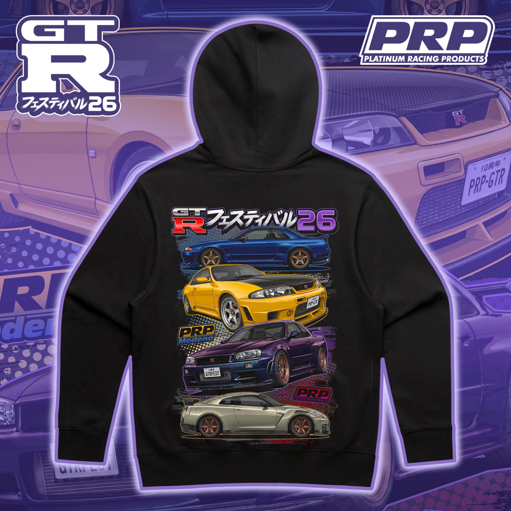 PRP GT-R Festival 2026 Black Hoodie — Platinum Racing Products