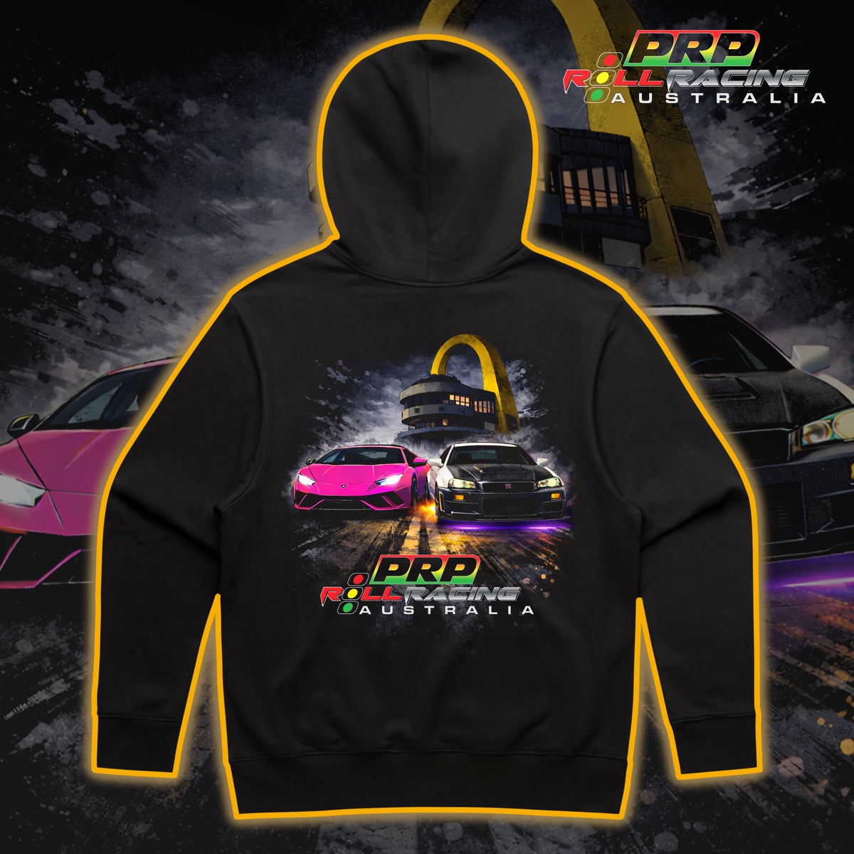 PRP Roll Racing AWD Black Hoodie — Platinum Racing Products
