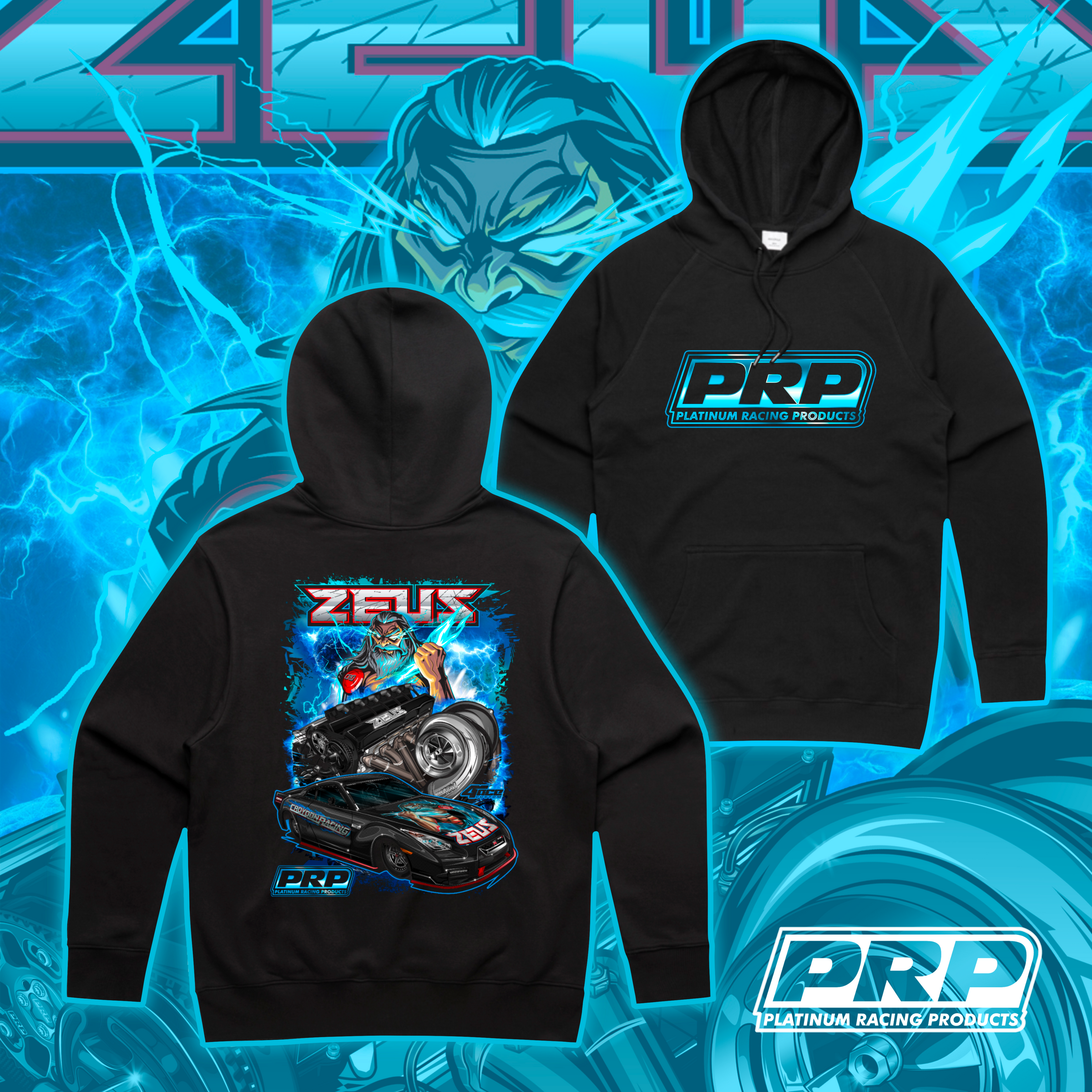 PRP CRD 'ZEUS' GT-R Hoodie — Platinum Racing Products