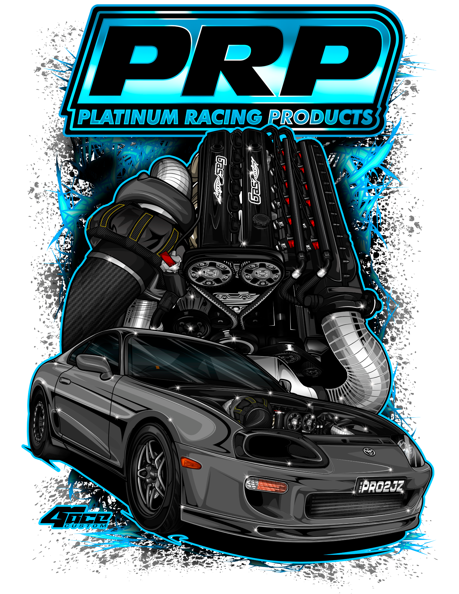 PRP Pro2JZ Sticker — Platinum Racing Products