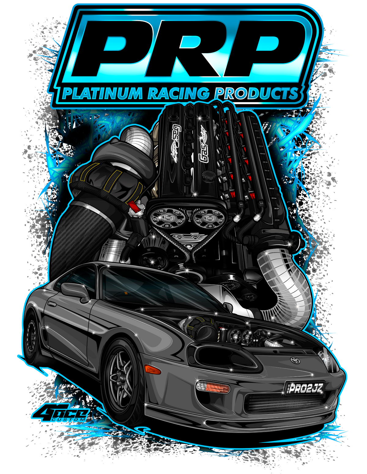 PRP Pro2JZ Sticker — Platinum Racing Products