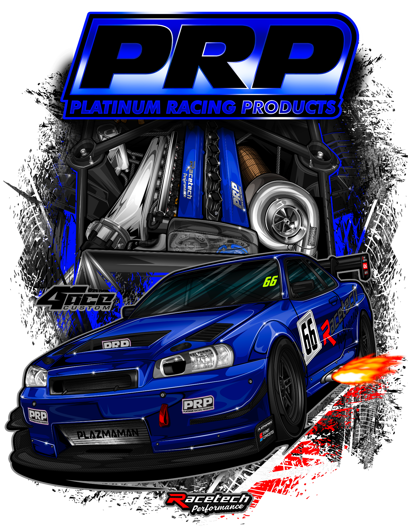PRP Racetech Sticker — Platinum Racing Products