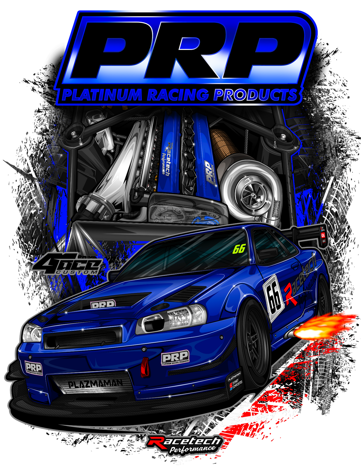 PRP Racetech Sticker — Platinum Racing Products