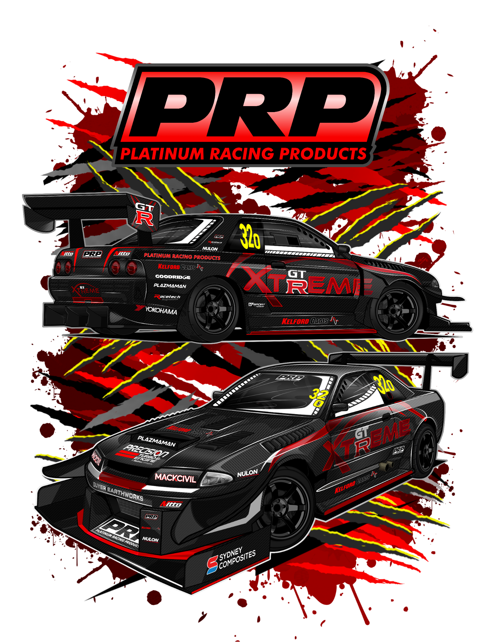 PRP Xtreme GTR Car Sticker — Platinum Racing Products