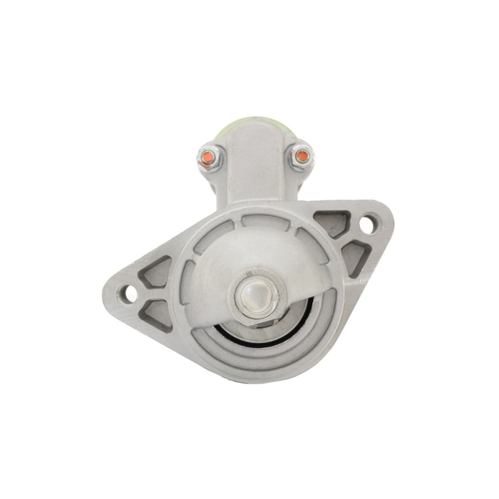 Car starter motor on a white background