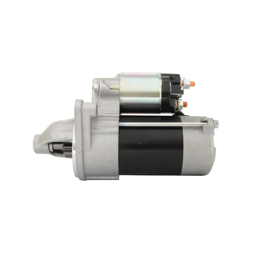 Car starter motor on a white background
