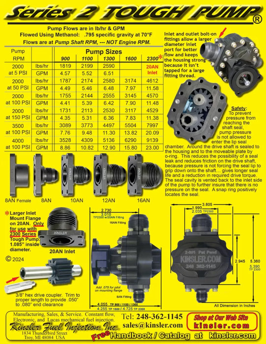 Kinsler Fuel Pumps REV Rotation From 300 to 2300 Series — Platinum ...