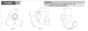 Koyo Racing PI-2320 filler neck spec sheet — dimensions and fitment for Toyota 86, Subaru BRZ, Scion FR-S