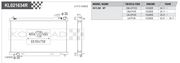 Koyorad KL021634R Performance Radiator - Nissan Skyline V35 Infiniti G35 VQ35DE MT dimensions diagram