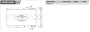 Koyorad KV083146R Performance Radiator - Honda Integra MT dimensions diagram