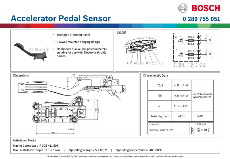 Accelerator Pedal Module 0280755051