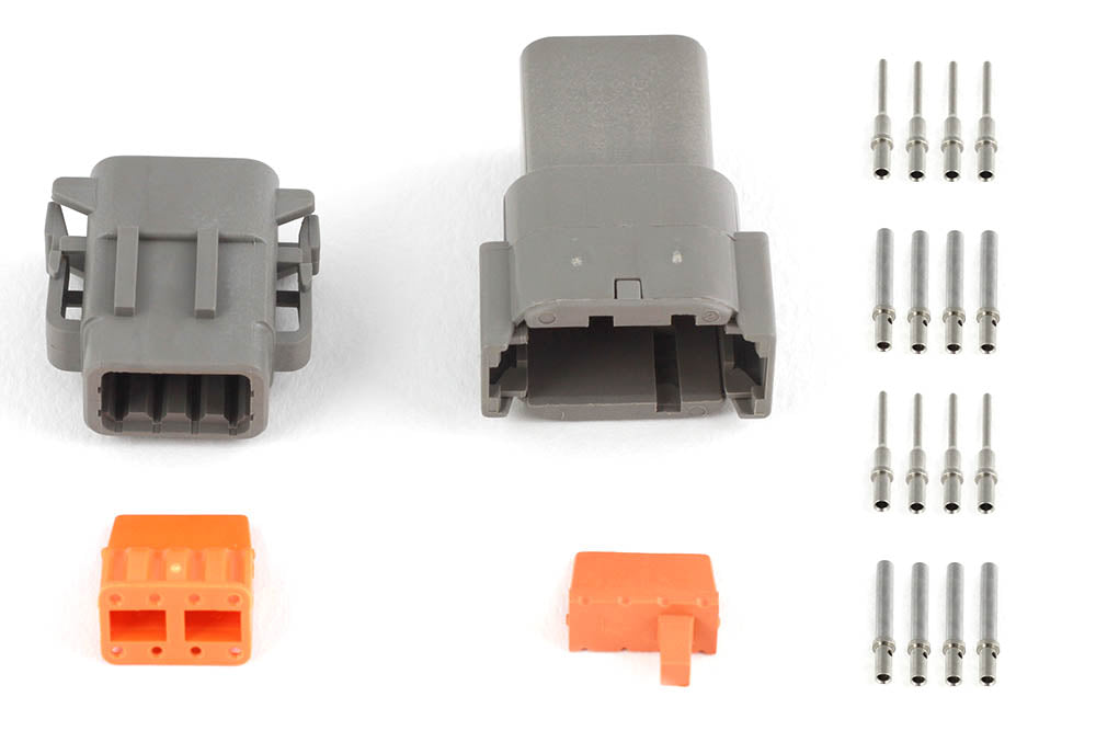 Plug and Pins Only - Matching Set of Deutsch DTM-8 Connectors (7.5 Amp) HT-031016